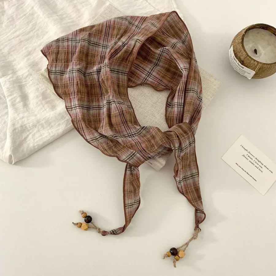 Bohemian Stripe Triangle Scarf view 6