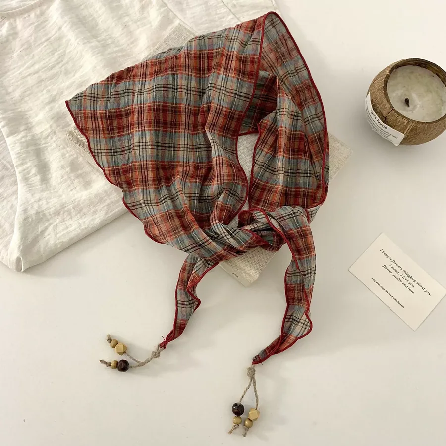 Bohemian Stripe Triangle Scarf view 7