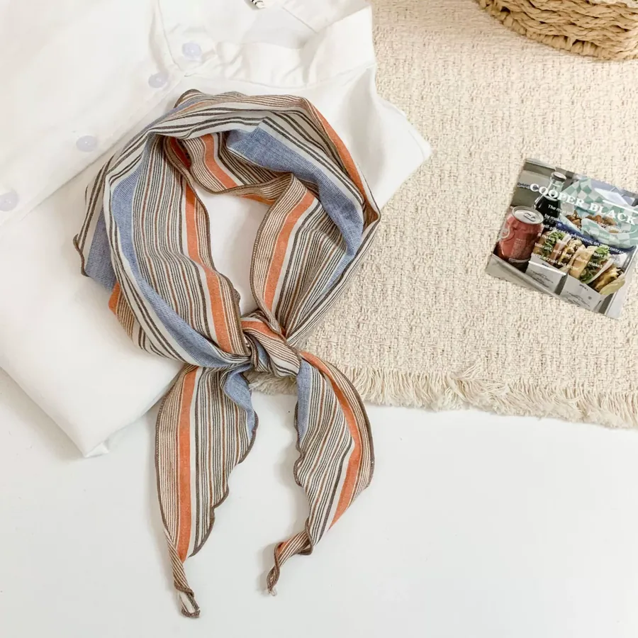 Stripe Triangle Scarf view 6