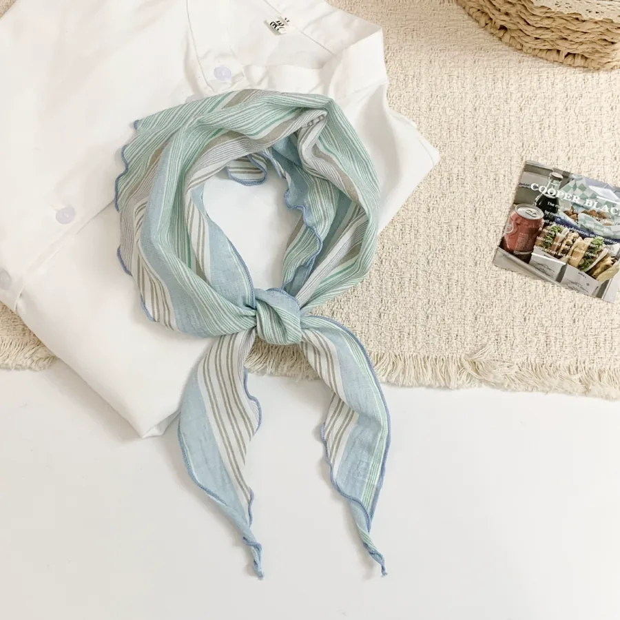 Stripe Triangle Scarf view 7