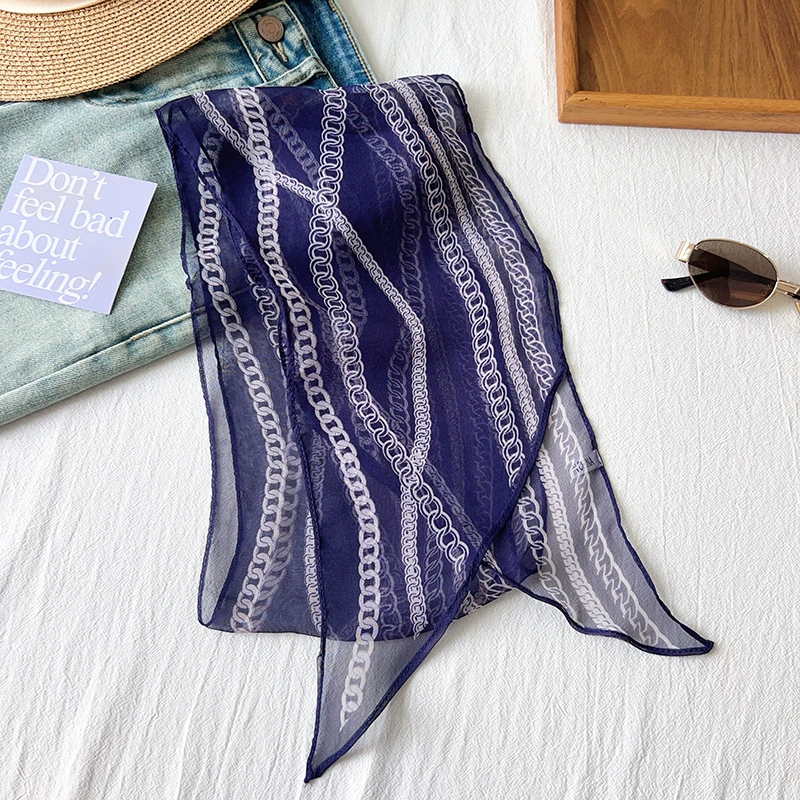 Chain Print Long Scarf view 3