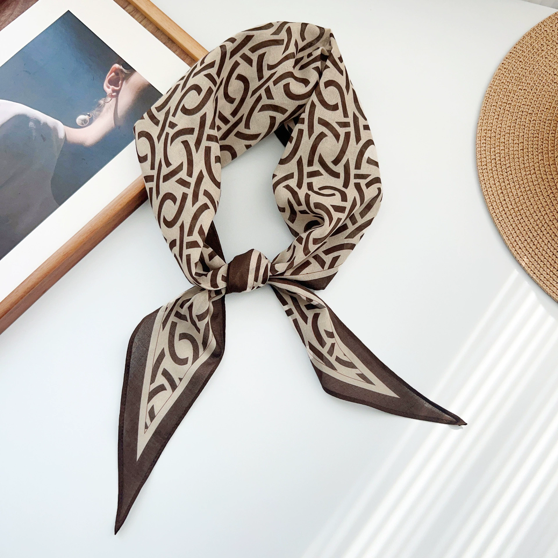 Cotton Paisley Diamond Scarf view 2