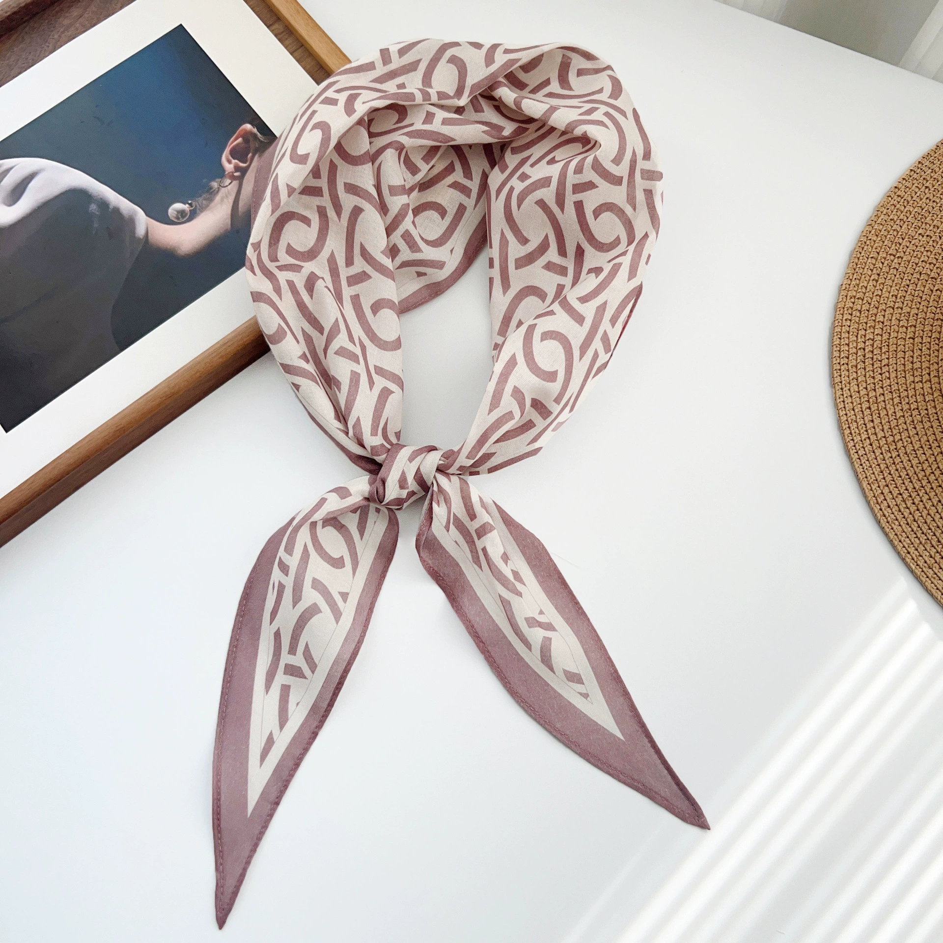 Cotton Paisley Diamond Scarf view 3