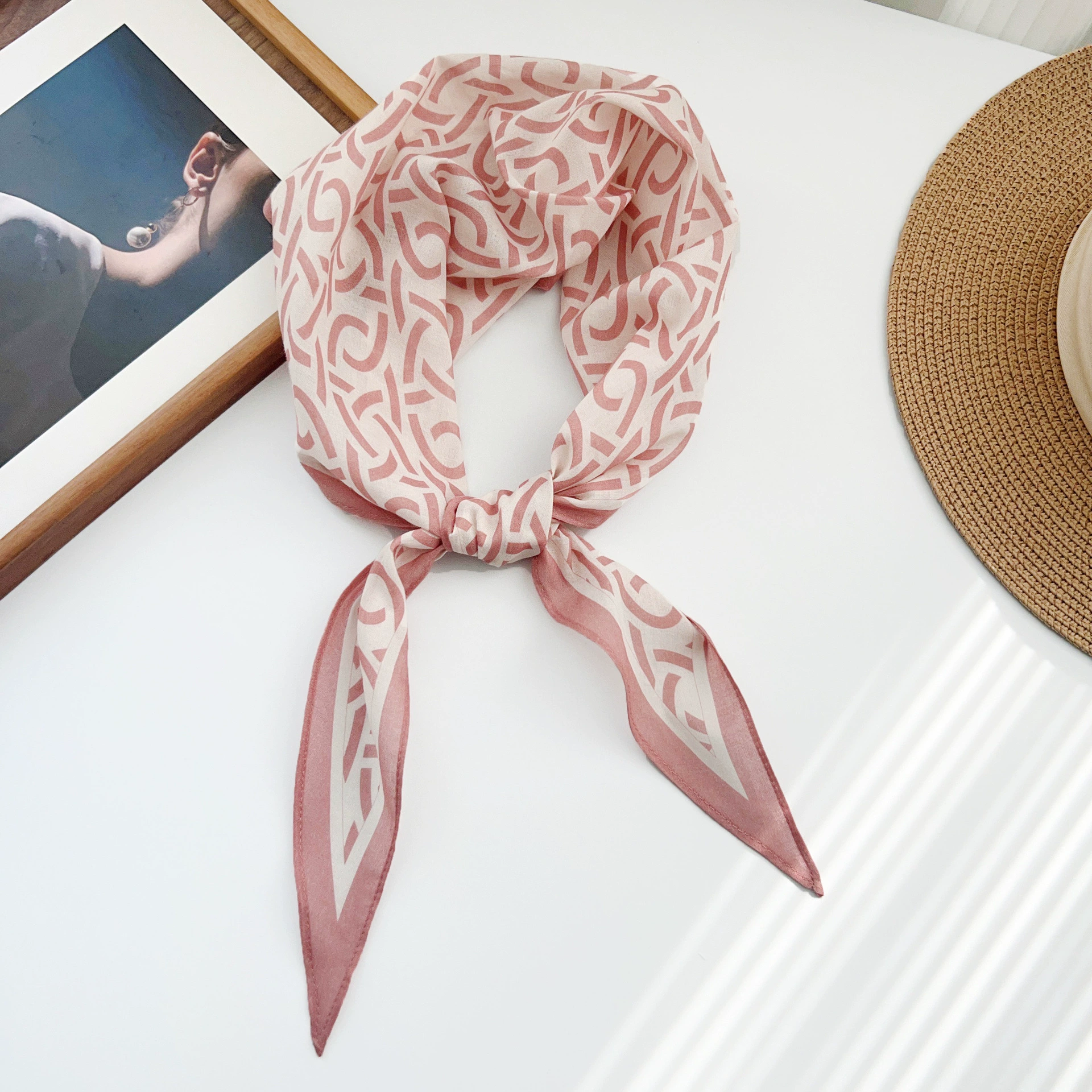 Cotton Paisley Diamond Scarf view 6