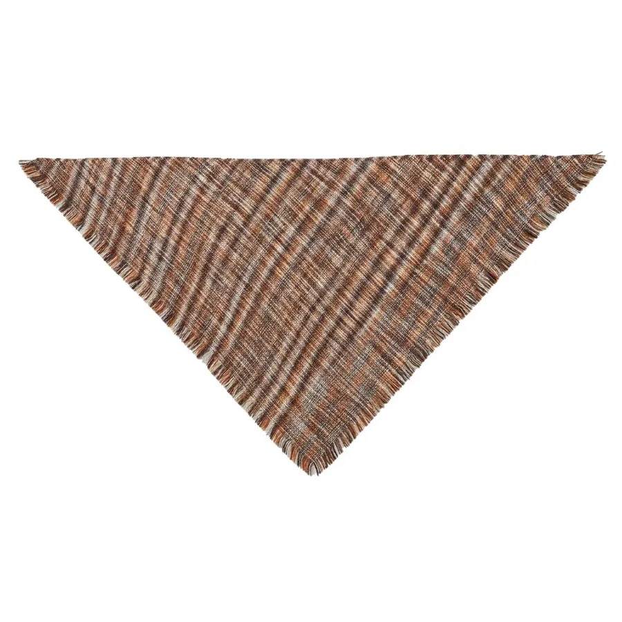 Plaid Triangle Shawl view 5