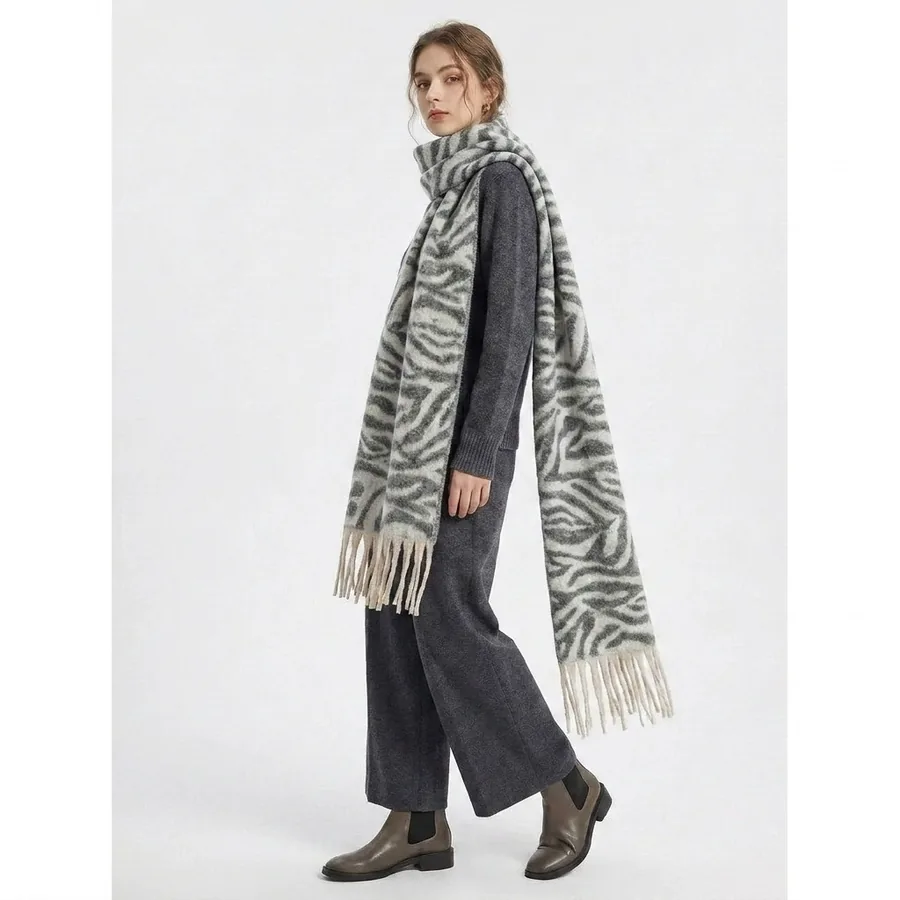 Zebra Print Scarf view 3