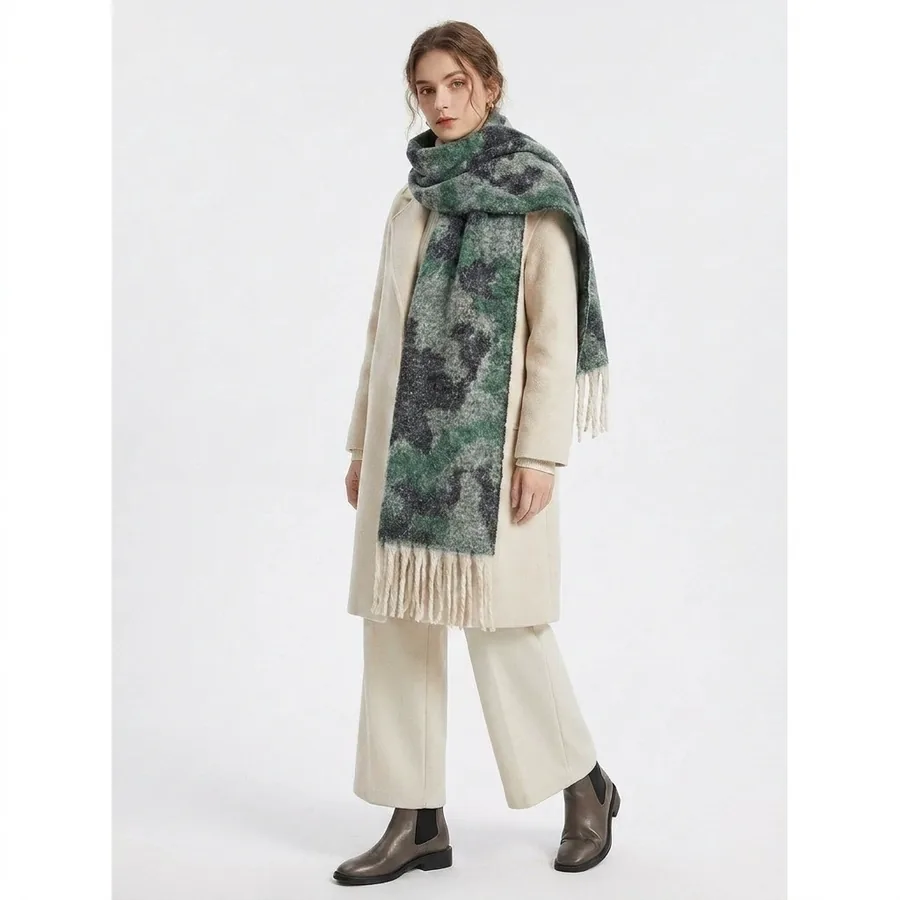 Leopard Print Mohair Scarf