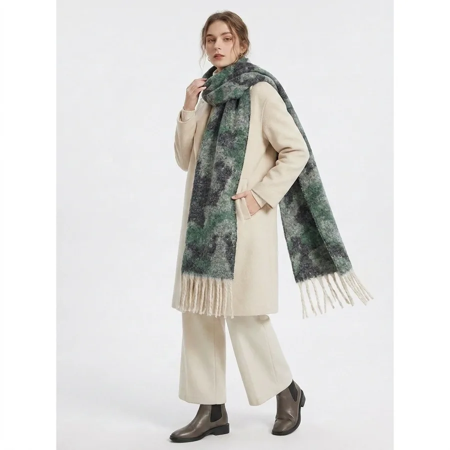 Leopard Print Mohair Scarf view 2