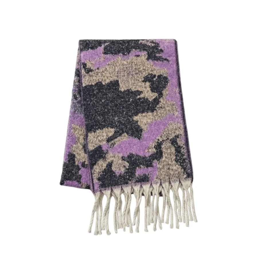 Leopard Print Mohair Scarf view 10
