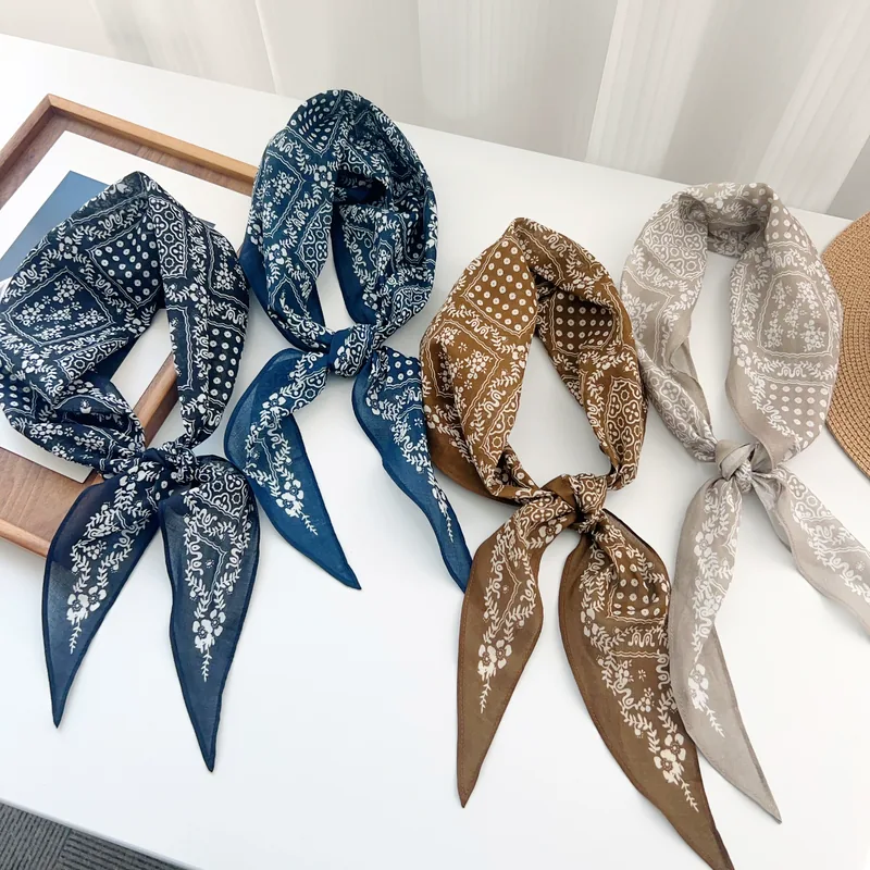 Cotton Paisley Square Scarf
