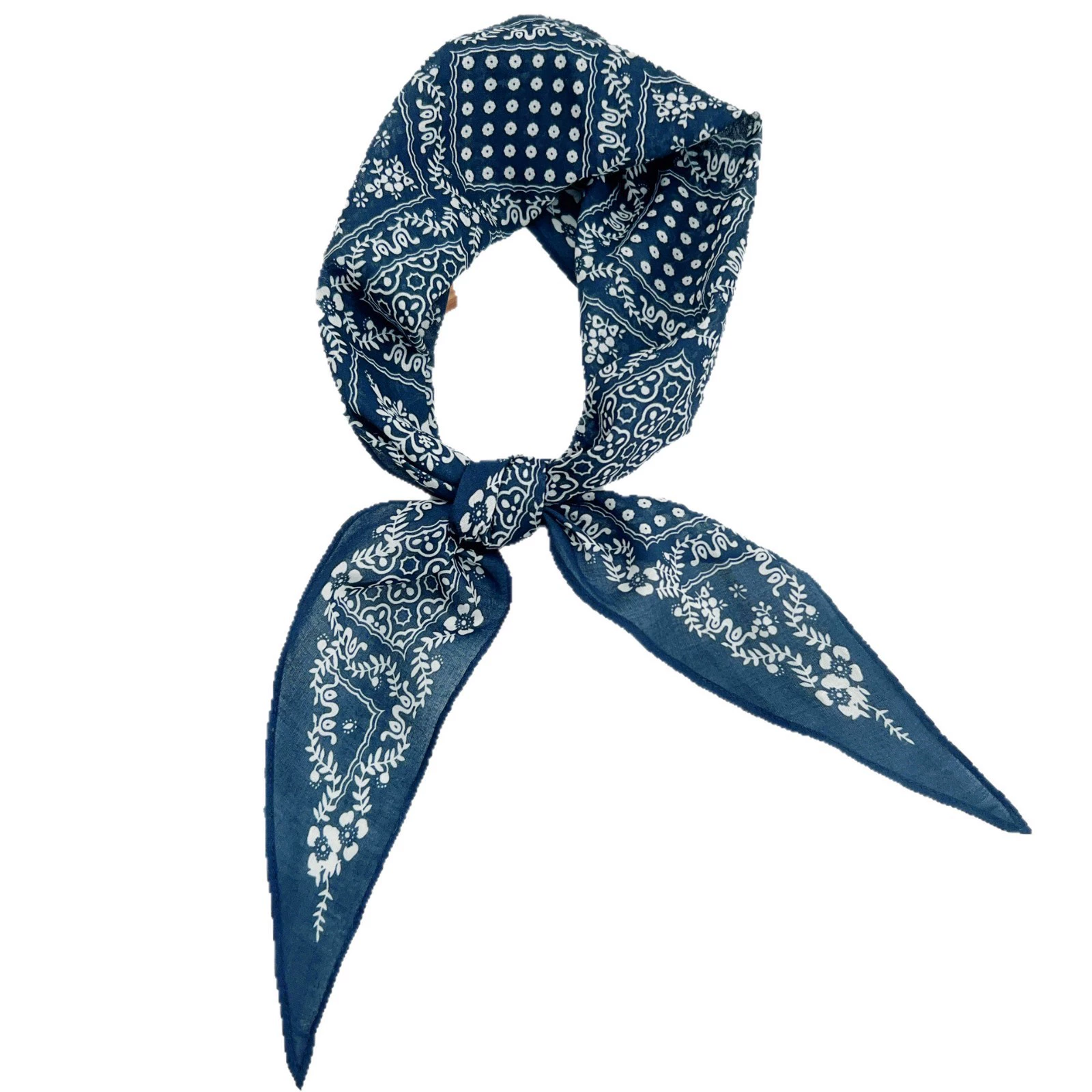 Foulard carré en coton cachemire view 5