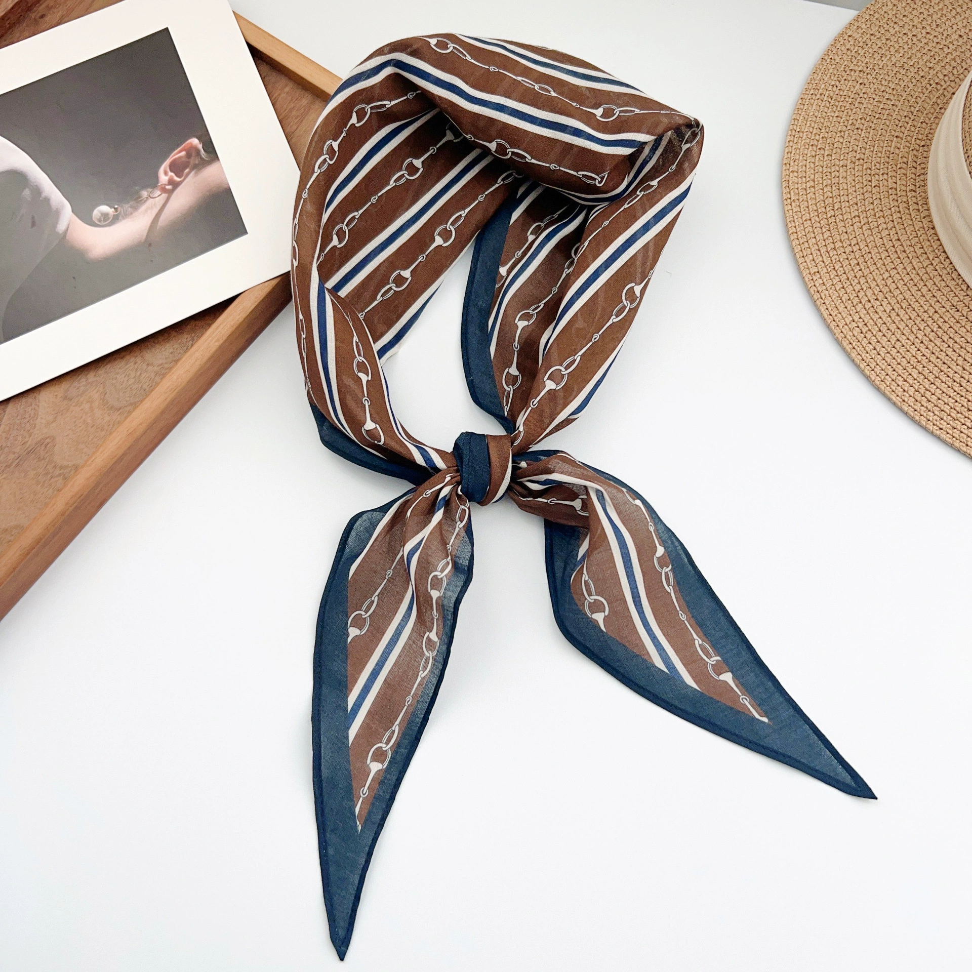 Cotton Chain Diamond Scarf view 2