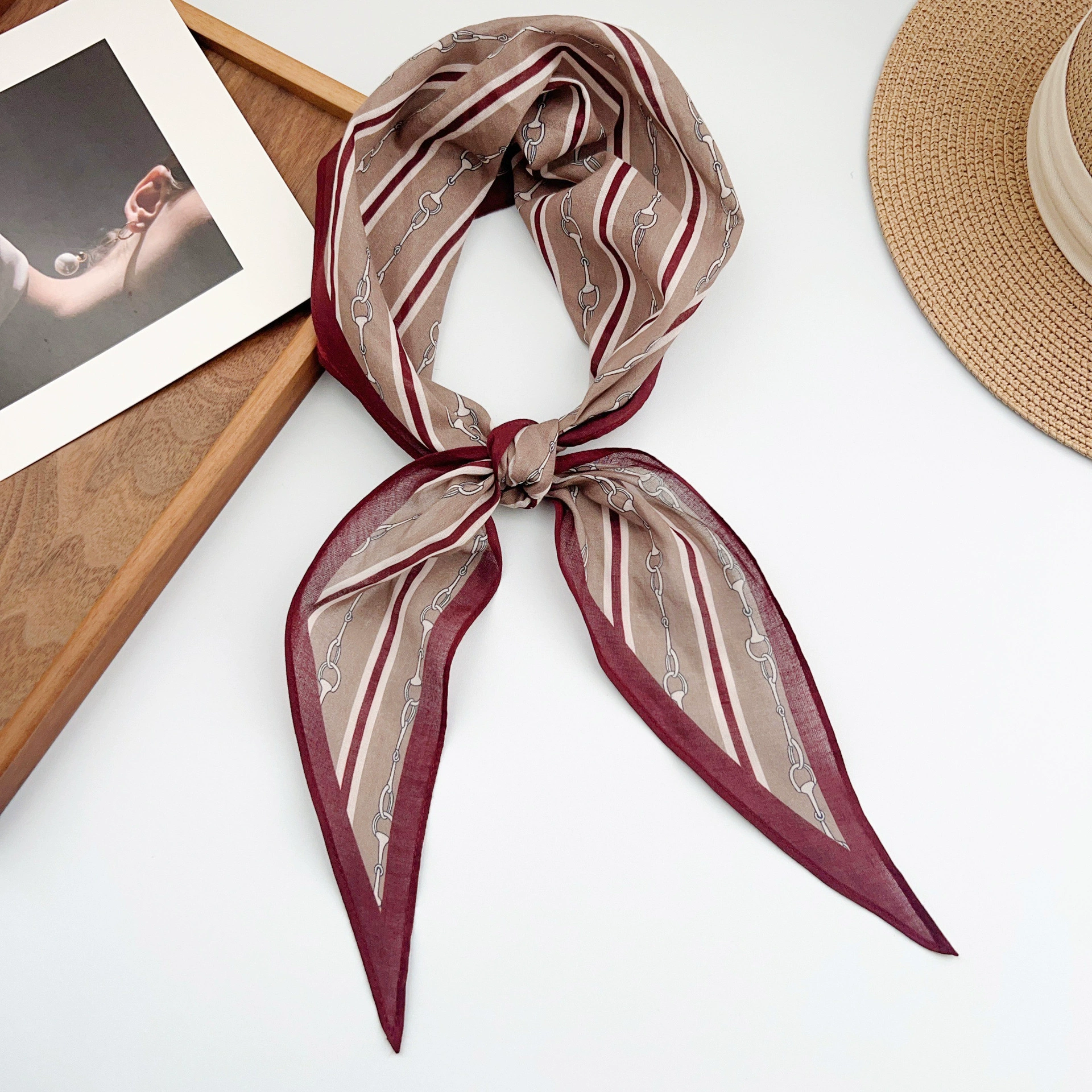 Cotton Chain Diamond Scarf view 3