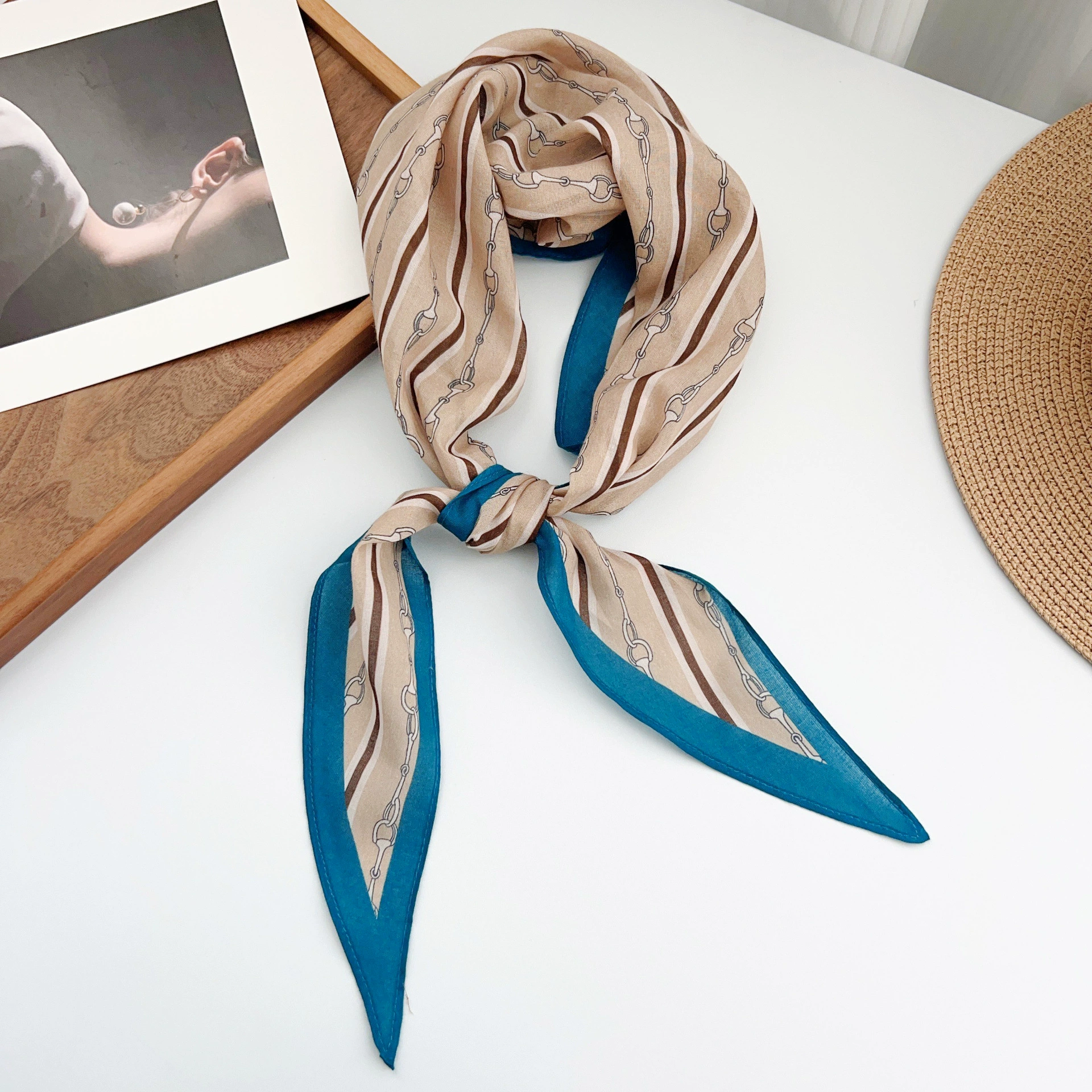 Cotton Chain Diamond Scarf view 4