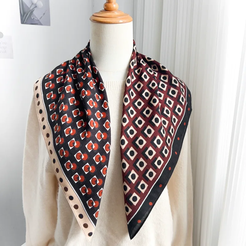 Vintage Check Square Scarf
