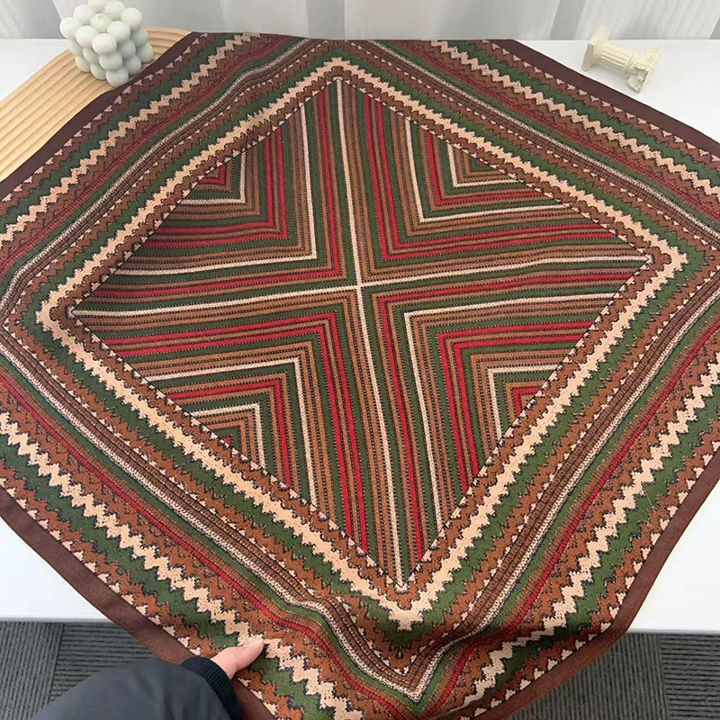 Ethnic Print Square Scarf view 4