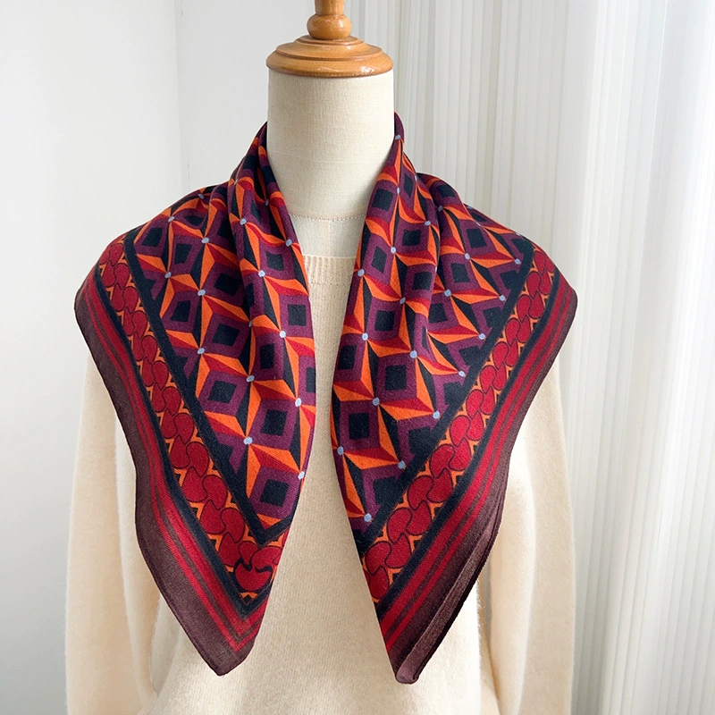 Vintage Check Square Scarf
