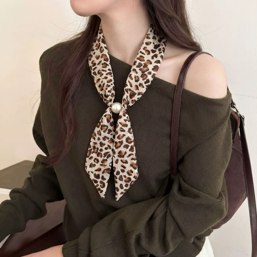 Beaded Polka Dot Neck Scarf