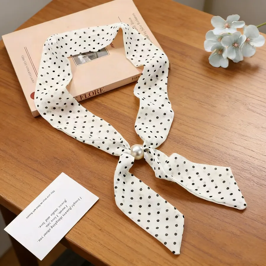 Beaded Polka Dot Neck Scarf view 6