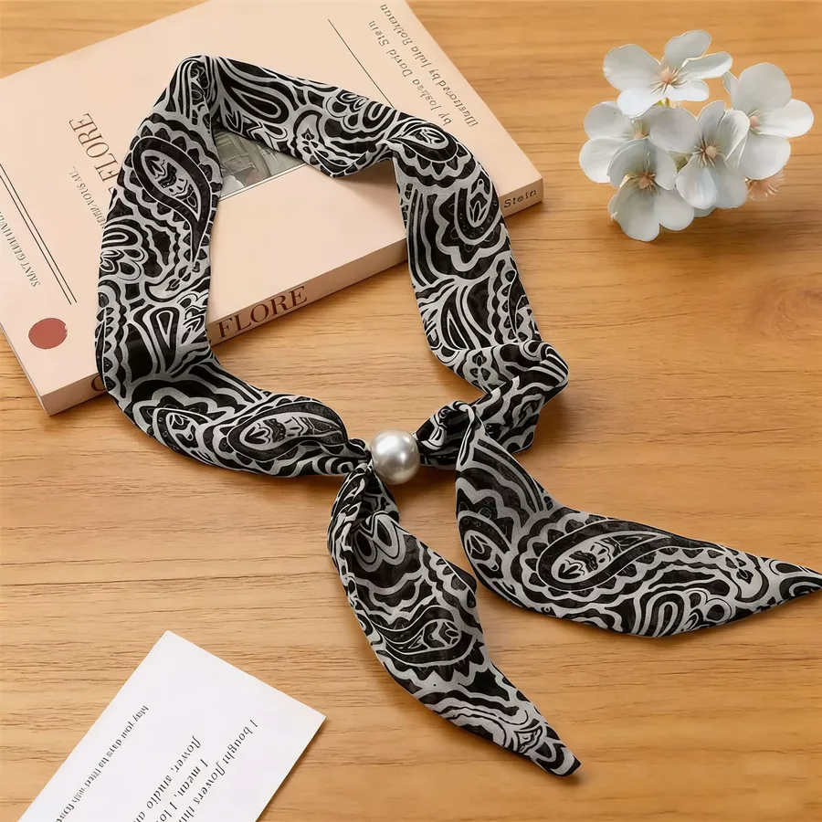 Beaded Polka Dot Neck Scarf view 7