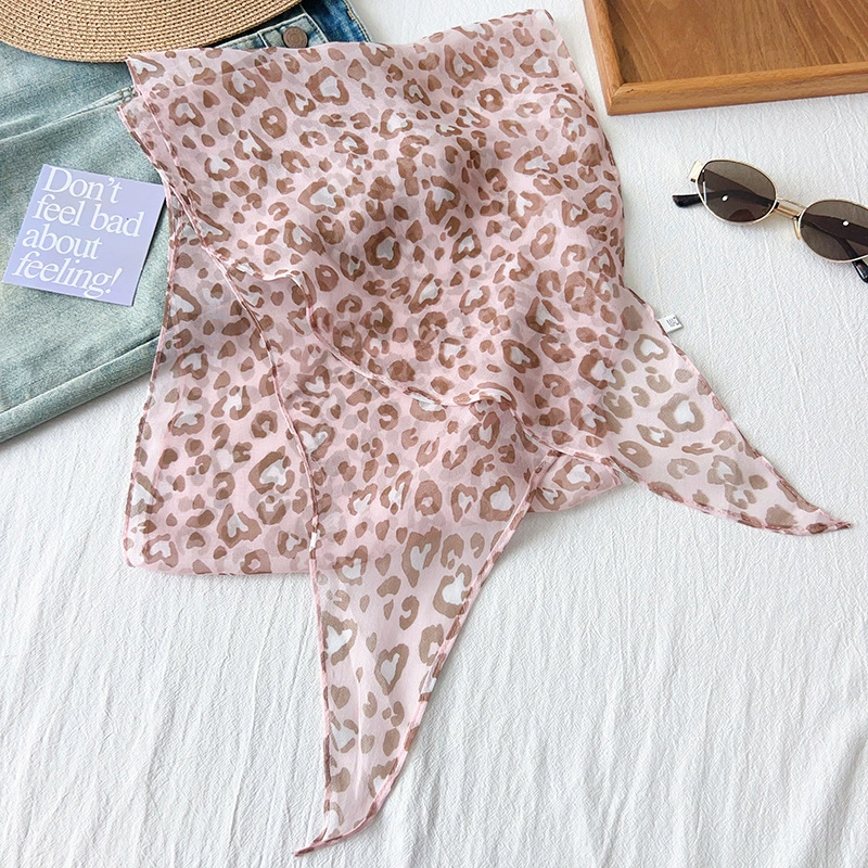 Leopard Print Long Scarf view 3