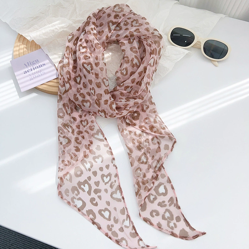 Leopard Print Long Scarf view 4