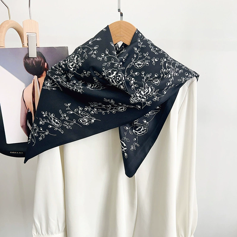 Floral Print Square Scarf view 4