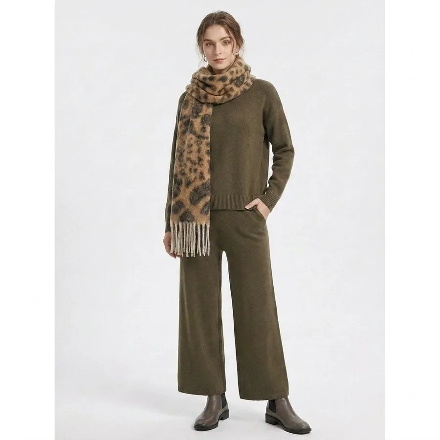 Leopard Print Scarf view 2