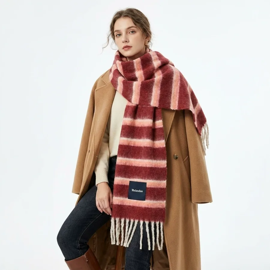 Striped Wool Scarf