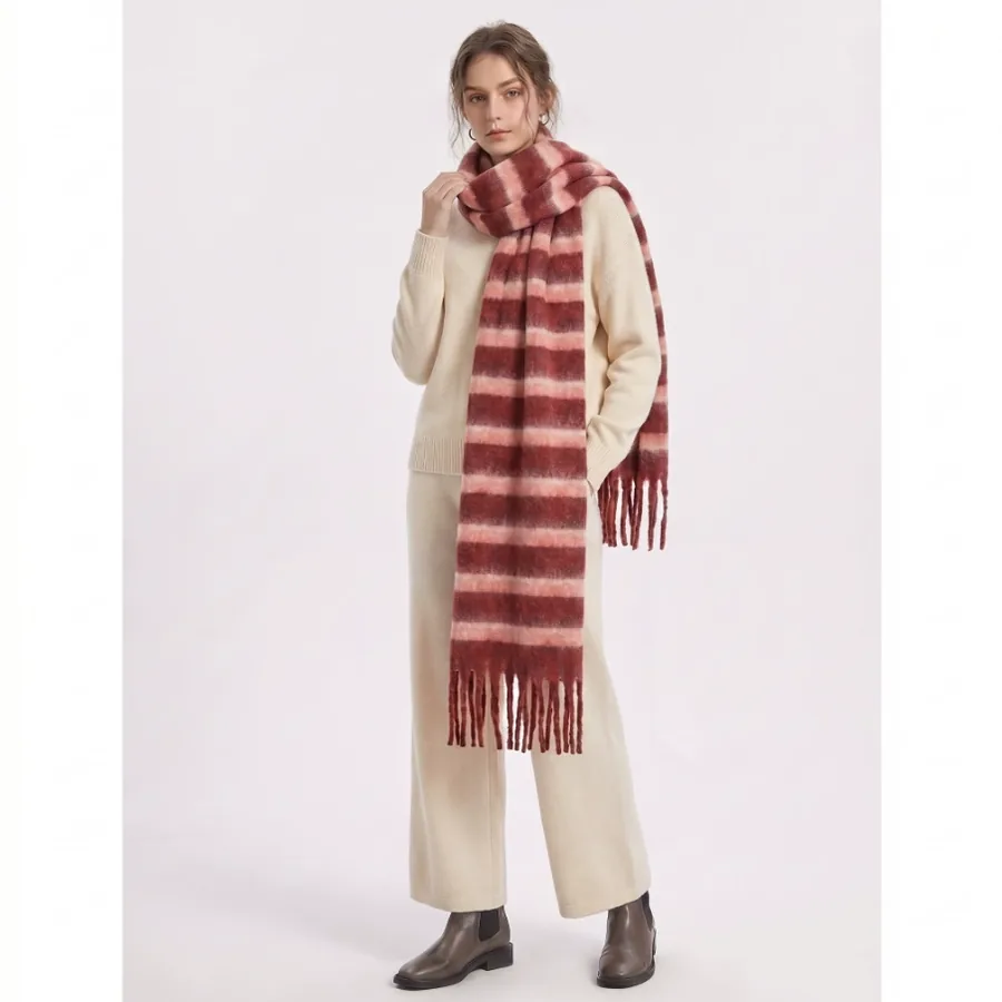 Striped Wool Scarf view 2