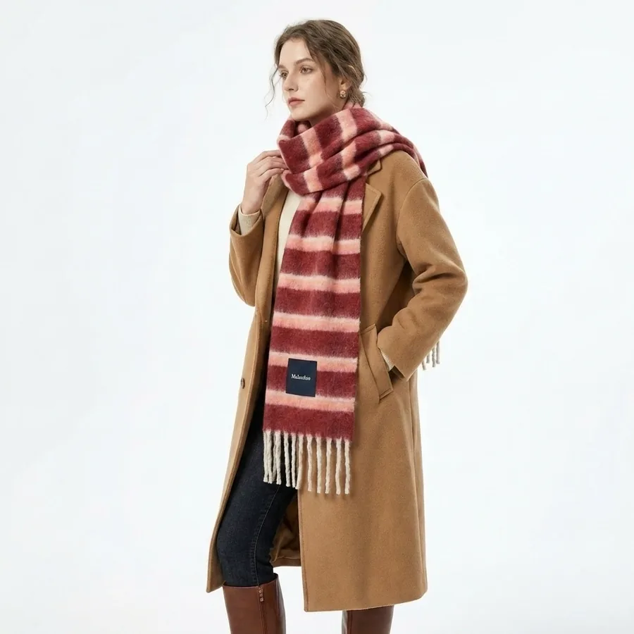 Striped Wool Scarf view 3
