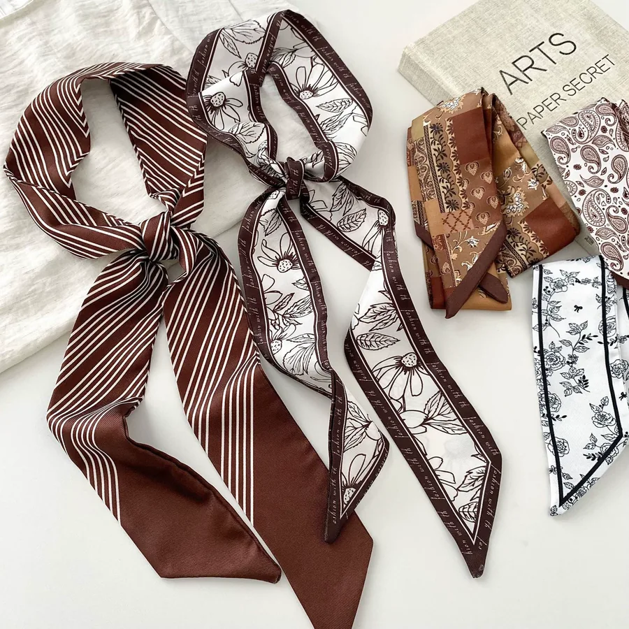 Polka Dot Silk Twilly Scarf