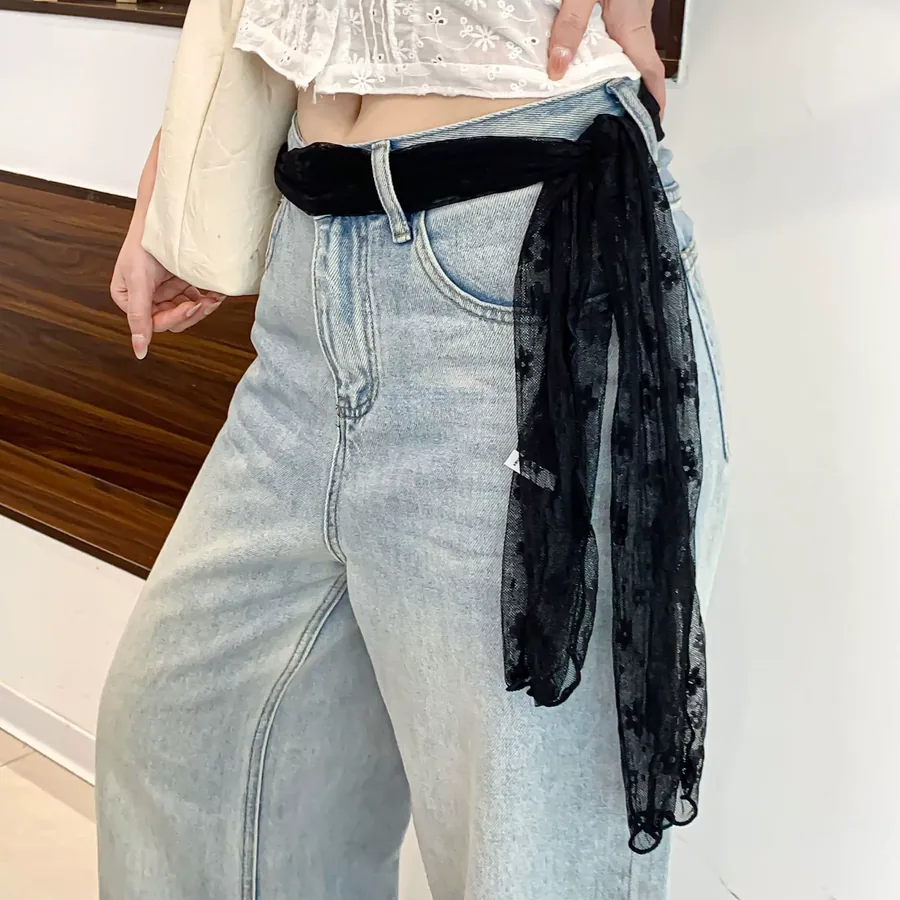 Lace Embroidered Sheer Scarf view 4