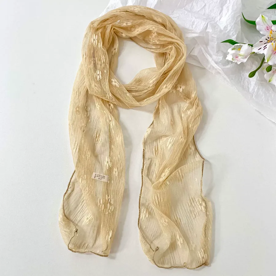 Lace Embroidered Sheer Scarf view 8