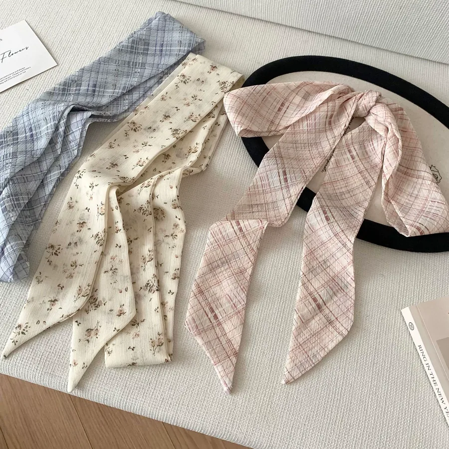 Floral Silk Twilly Scarf