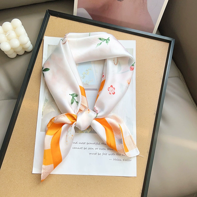 Floral Print Square Scarf view 4