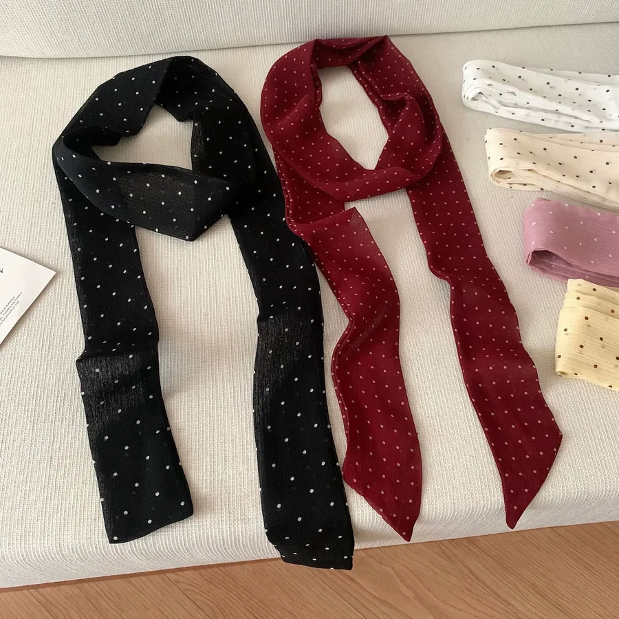 Polka Dot Chiffon Twilly