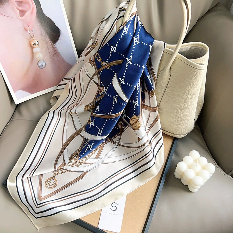 Chain Print Square Scarf