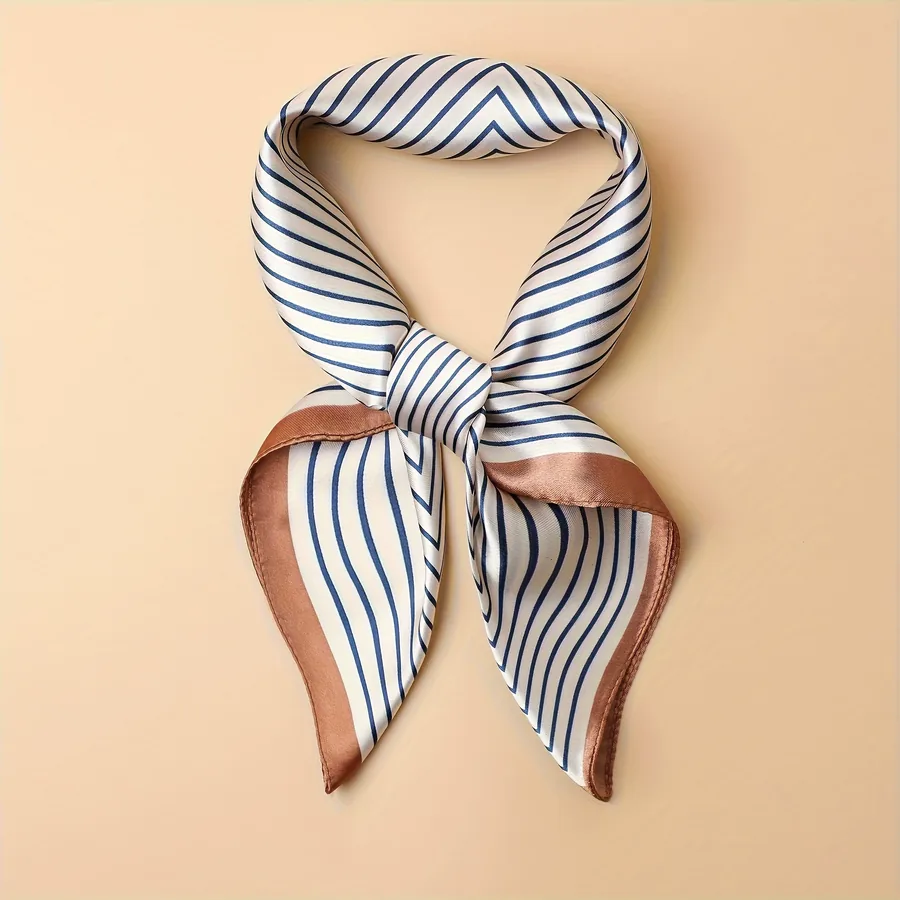 Striped Square Scarf view 6