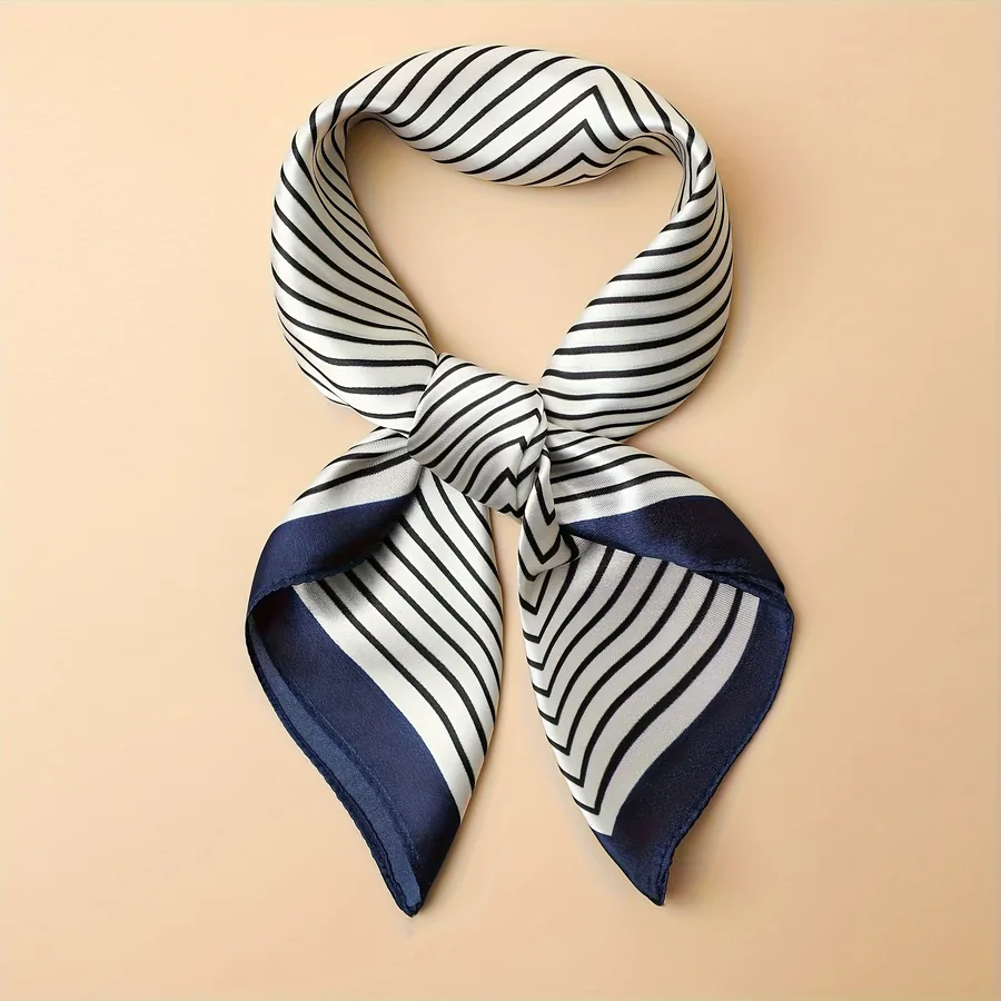 Striped Square Scarf view 7