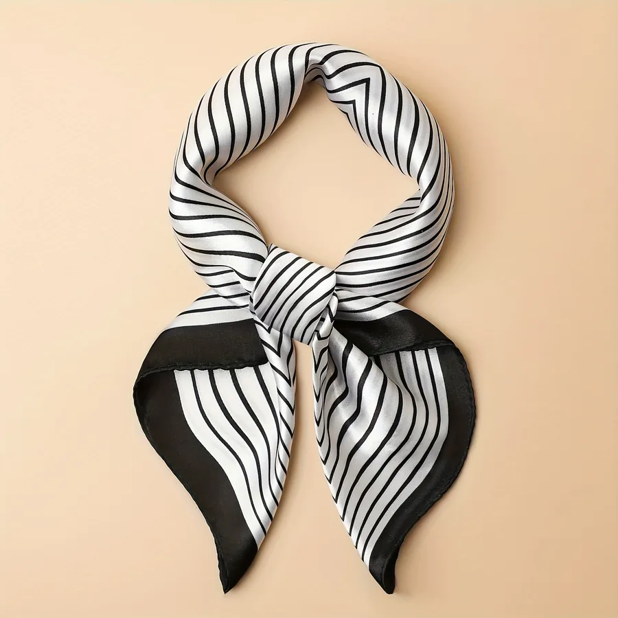 Striped Square Scarf view 8