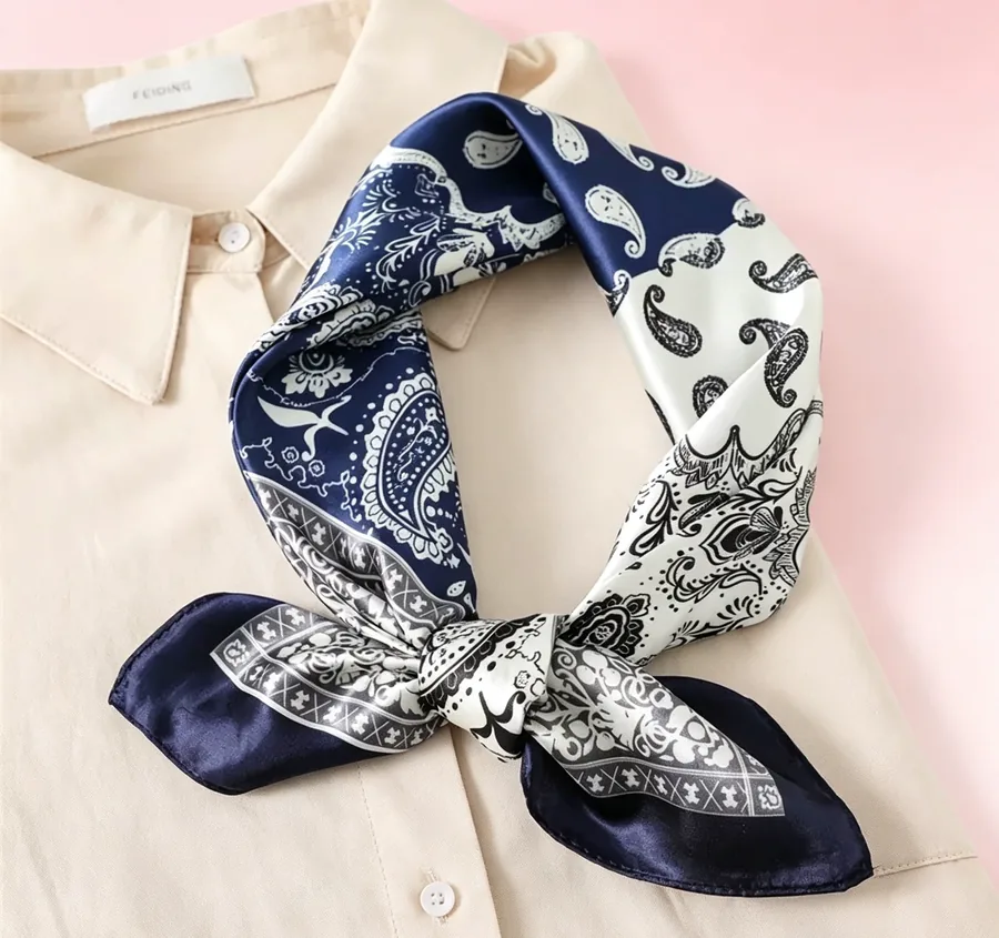 Striped Square Scarf view 12
