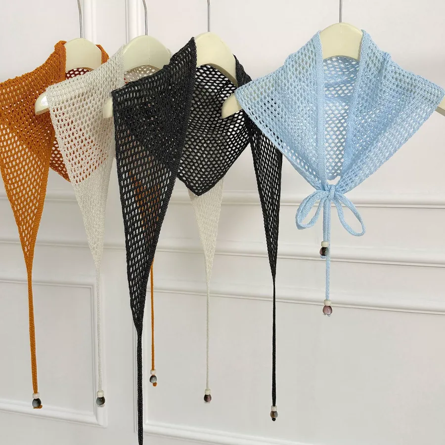 Knitted Lace Triangle Scarf