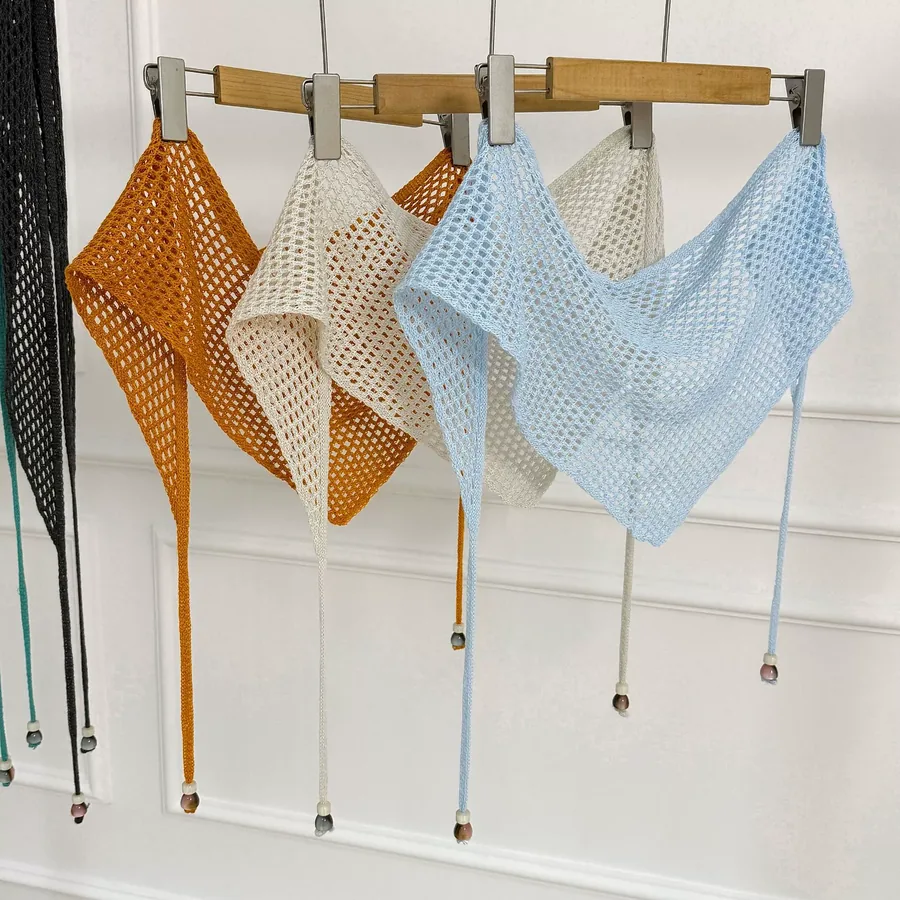 Knitted Lace Triangle Scarf view 2