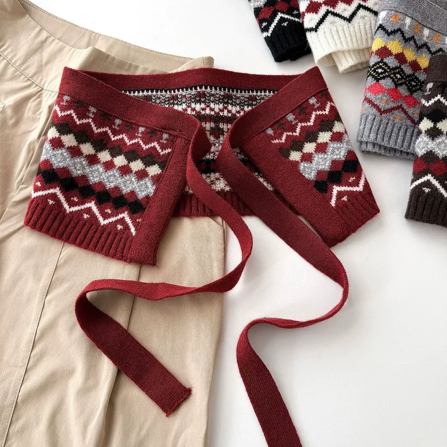 Fair Isle Knitted Wrap