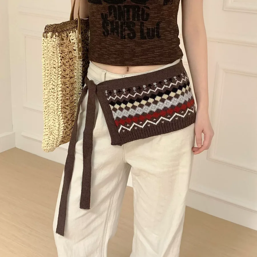 Fair Isle Knitted Wrap view 2