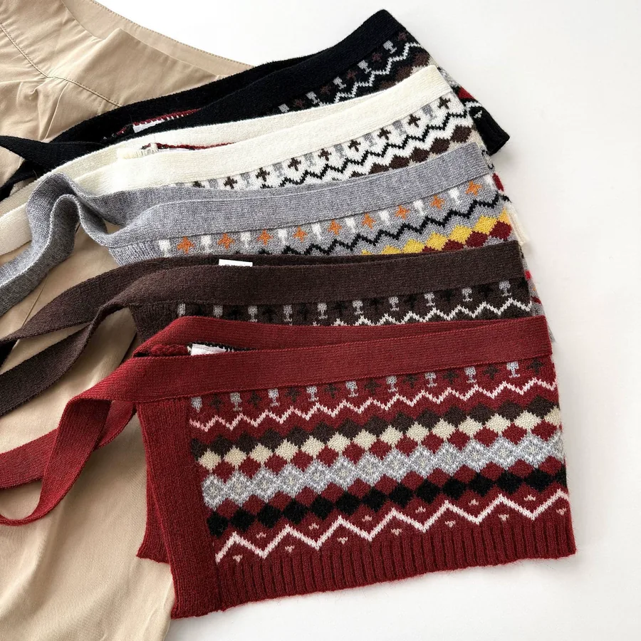 Fair Isle Knitted Wrap view 4