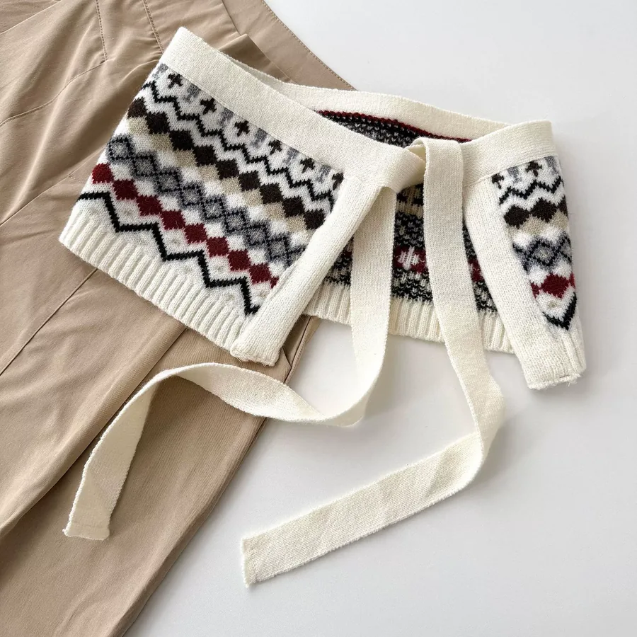 Fair Isle Knitted Wrap view 6