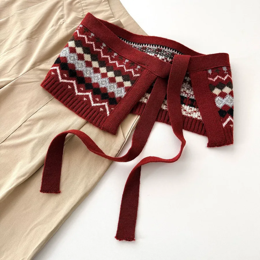 Fair Isle Knitted Wrap view 8