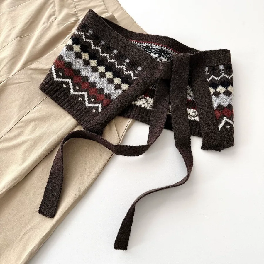 Fair Isle Knitted Wrap view 10